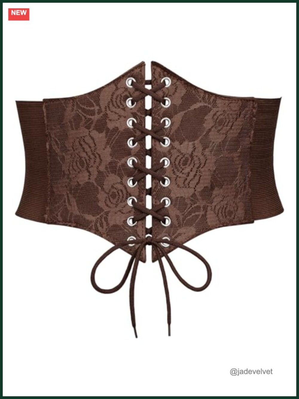 Women's Wide Lace-Up Corset Belt PU Leather Elastic Renaissance Belt
